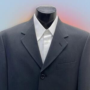 KENNETH COLE Men’s Large Charcoal Black 3 Button Sport Coat